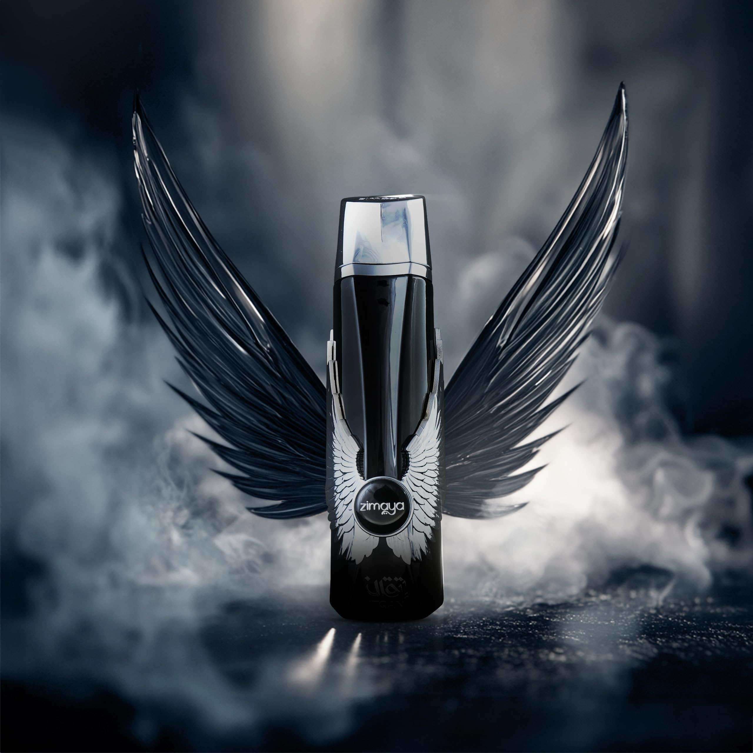 zimaya Itqan Noir etiqueta detalle: producto premium, ideal para ocasiones nocturnas.