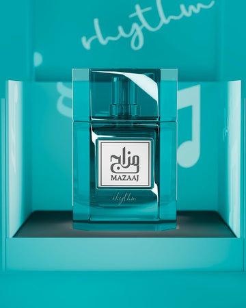 Zimaya Mazaaj Rhythm amber musk base for a warm, lasting trail.
