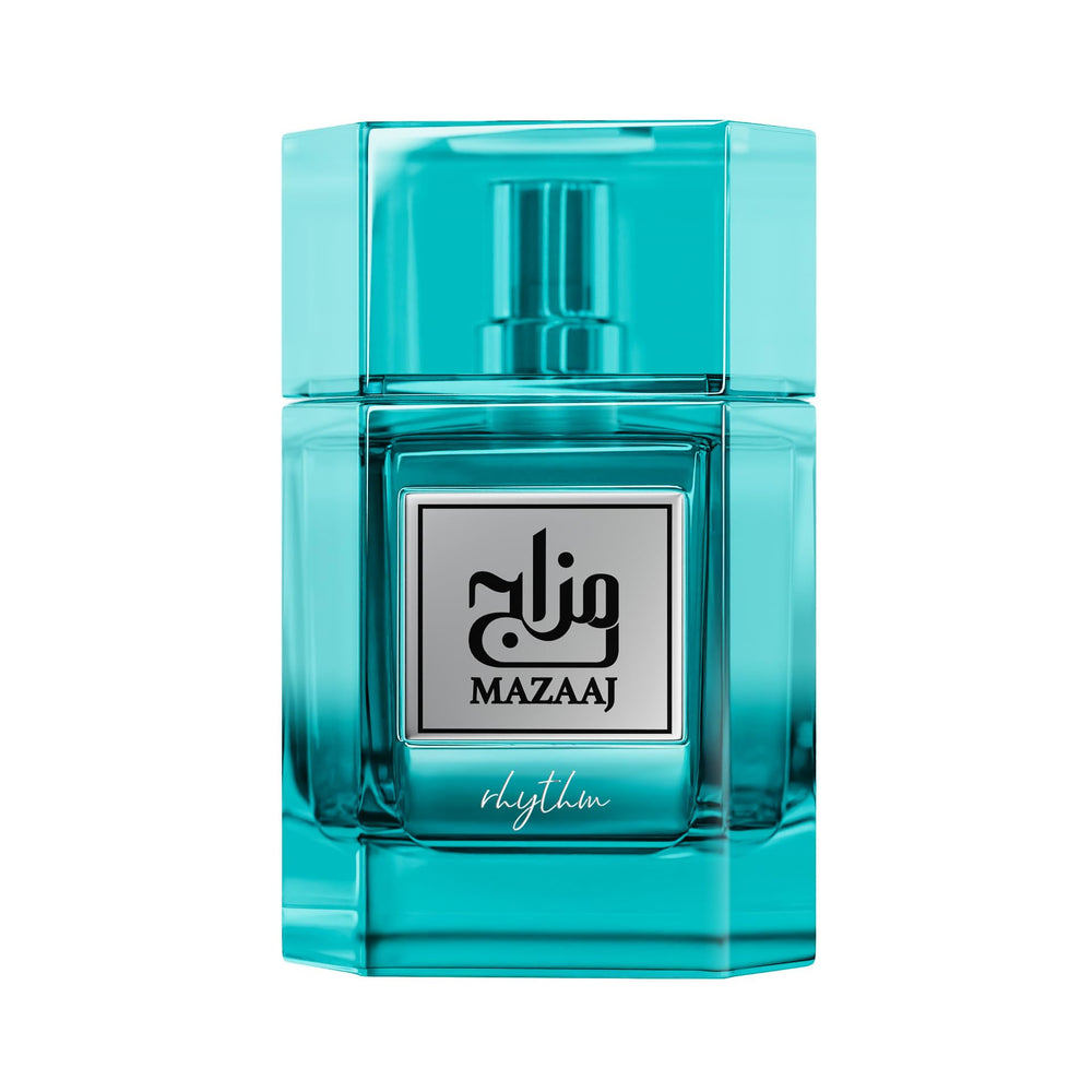Zimaya Mazaaj Rhythm bottle front view, ideal for daily wear and confident presence.