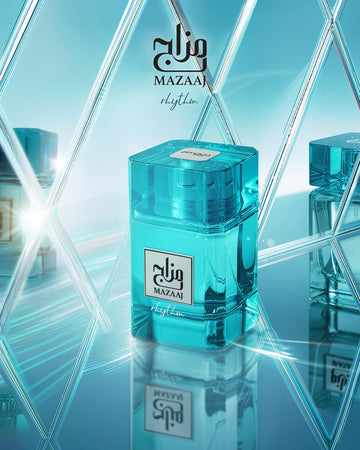 Zimaya Mazaaj Rhythm packaging box highlights modern, unisex appeal.