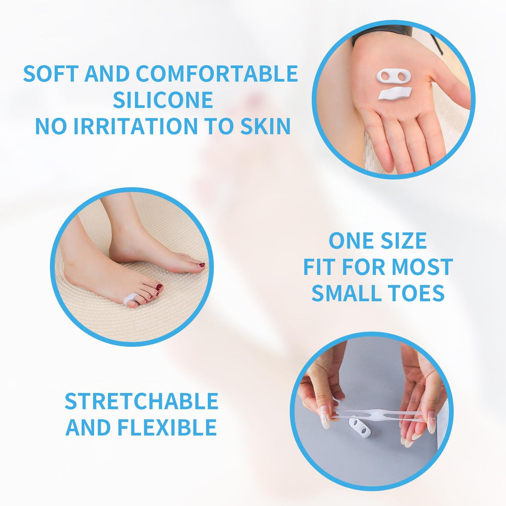 Zinyakon separador dedo pie, gel médico, dos huecos, reduce rozaduras.
