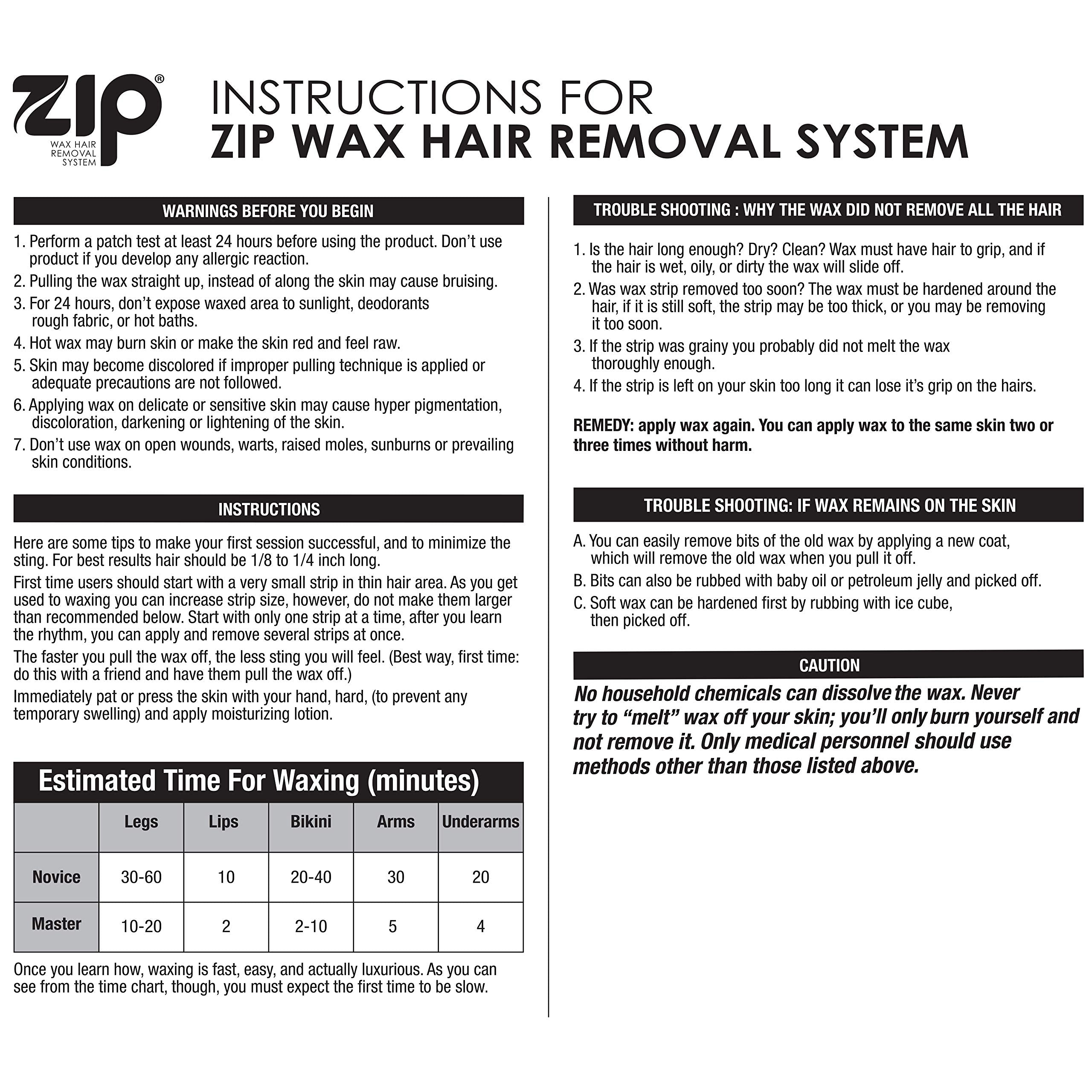Zip Wax Kit axilas y bikini, ideal para rutina de cuidado