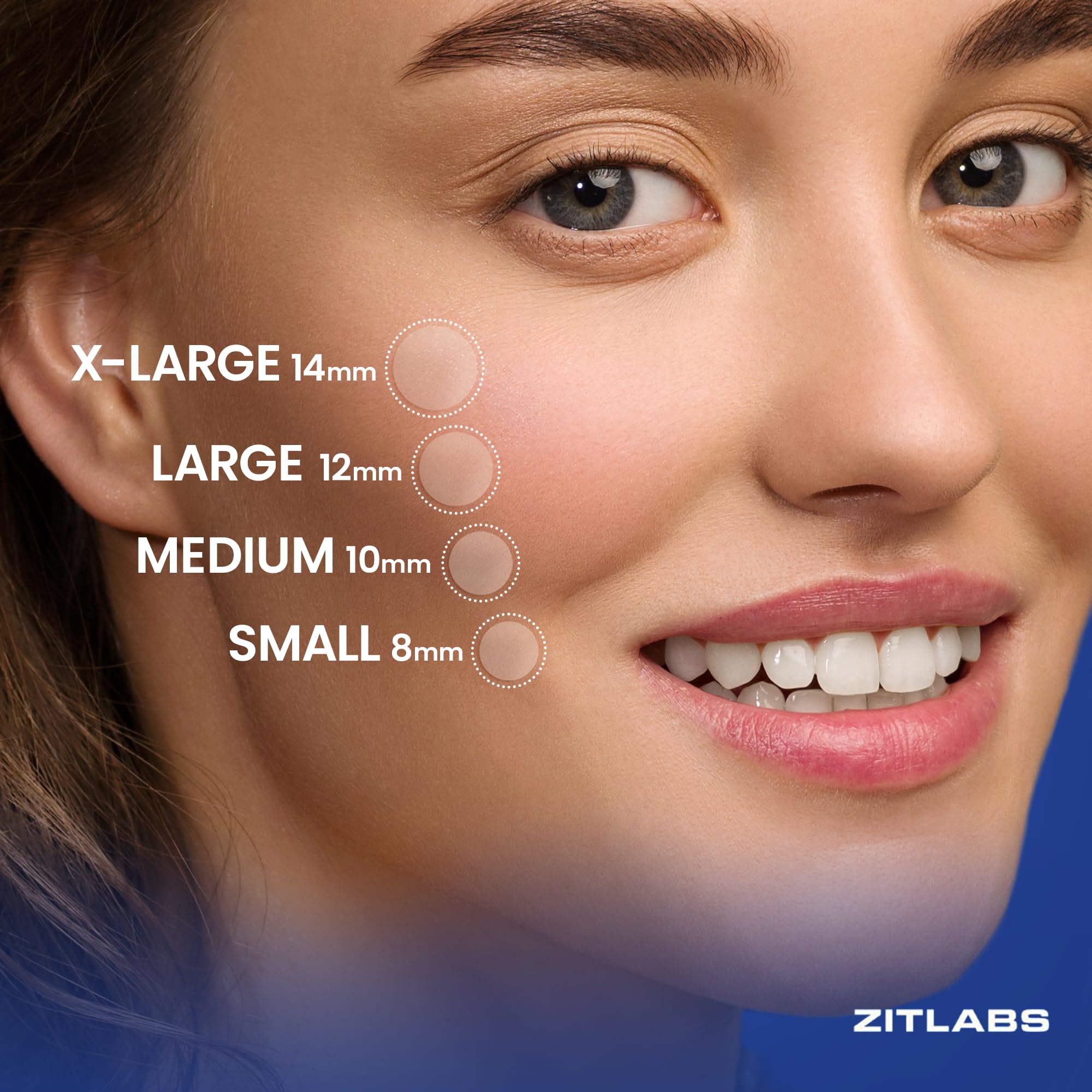 Pack ZitLabs 72 parches hidrocoloides para zonas faciales y corporales.