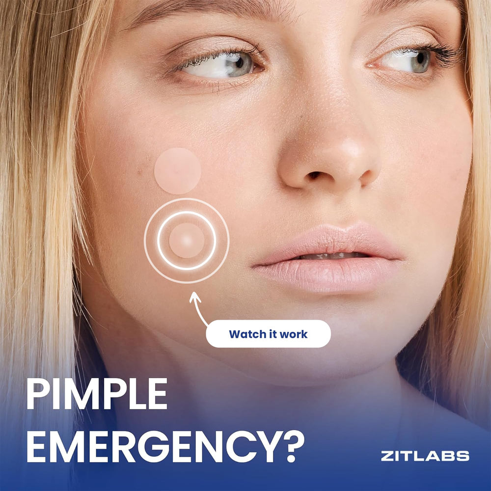 Parche ZitLabs para acne en la piel, absorbe impurezas sin irritar.