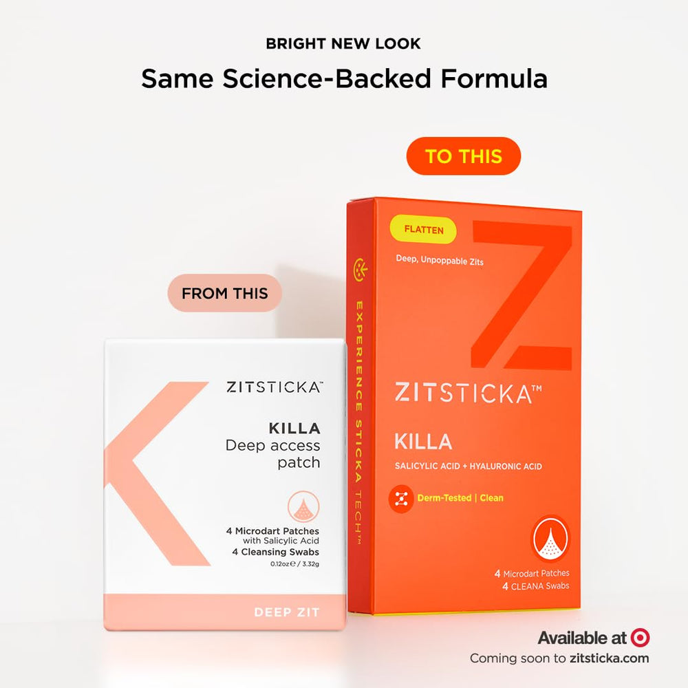 Kit ZitSticka KILLA con 4 parches y toallitas preparatorias para acné