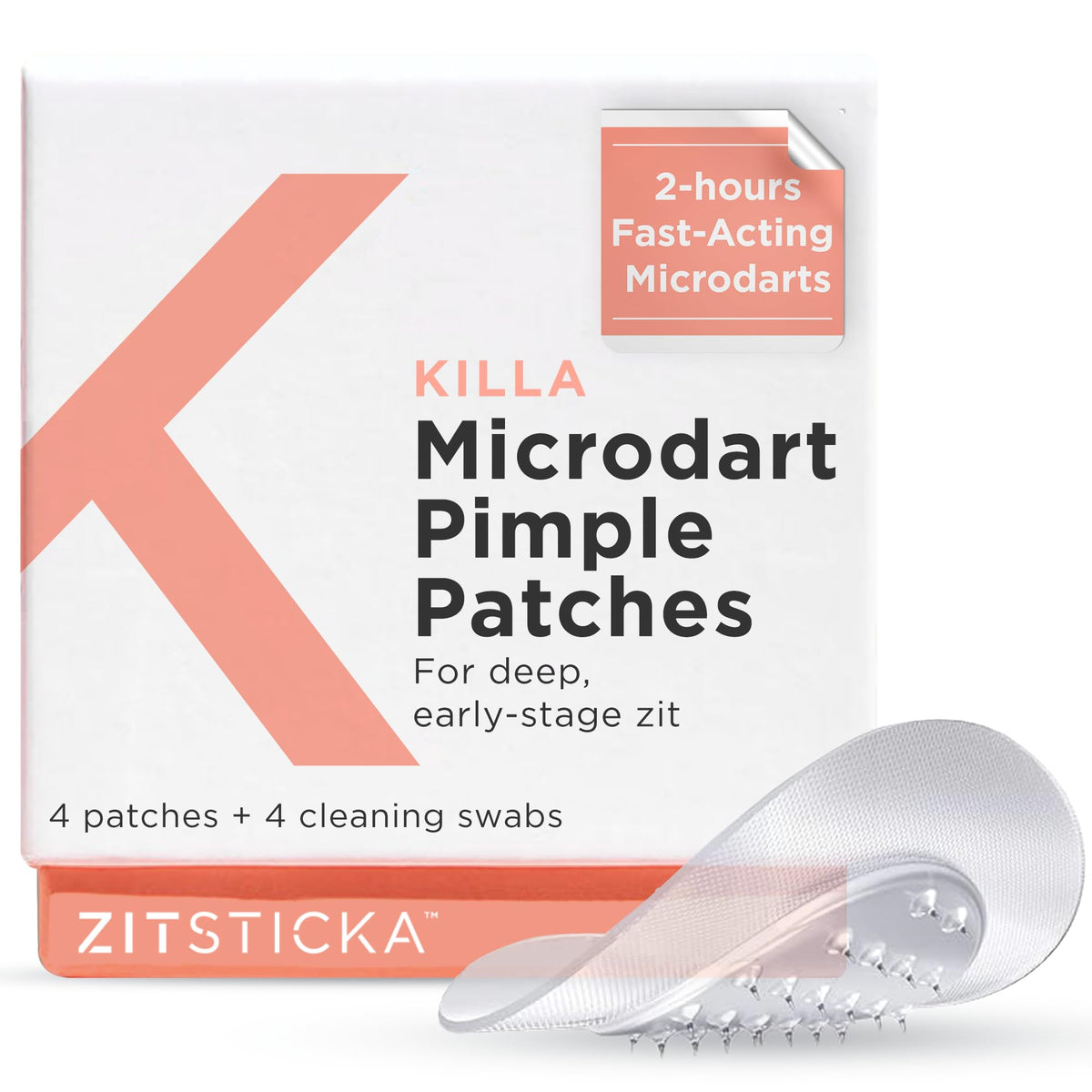 Parche ZitSticka KILLA para acné emergente con microdardos