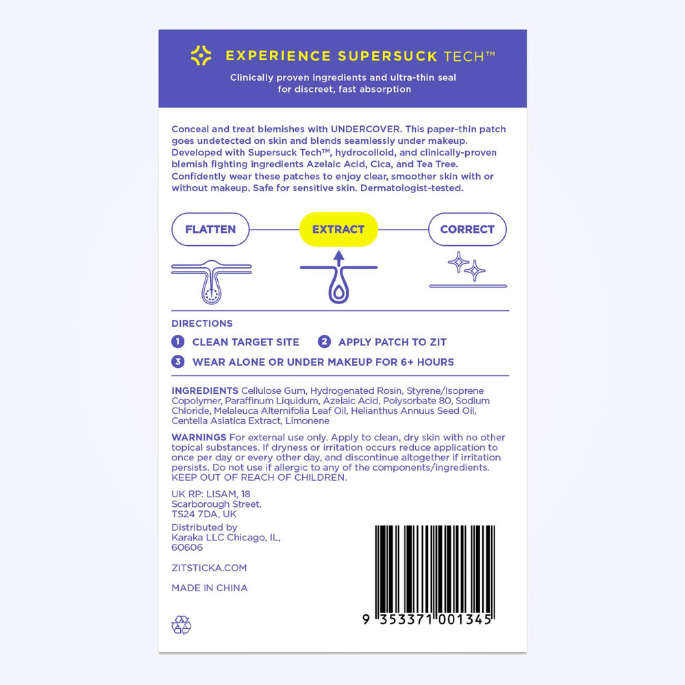 Application sans contact des patchs ZitSticka sur le visage, hygiénique.