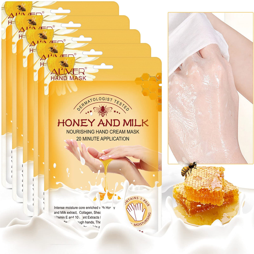ZIXAOK guantes-mascarilla para manos, cinco pares listos para uso rápido en casa.