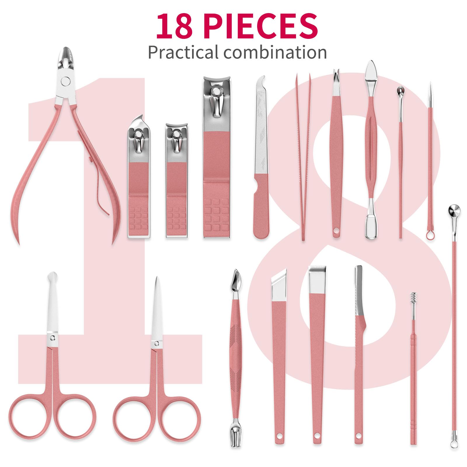 ZIZZON 18 en 1 con herramientas de acero inoxidable para uso diario y durabilidad.