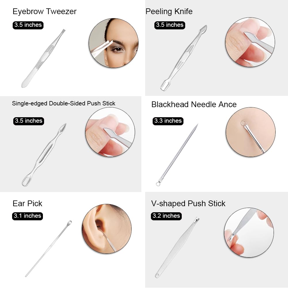 ZIZZON tijeras multiusos, herramienta versátil para manicura y cejas.