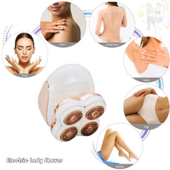 Zjyufy afiladora eléctrica para bikini y axilas, afeitado cómodo.
