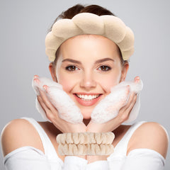 Bandeau Zkptops visage-absorption-terry, garde les cheveux en place lors des soins.