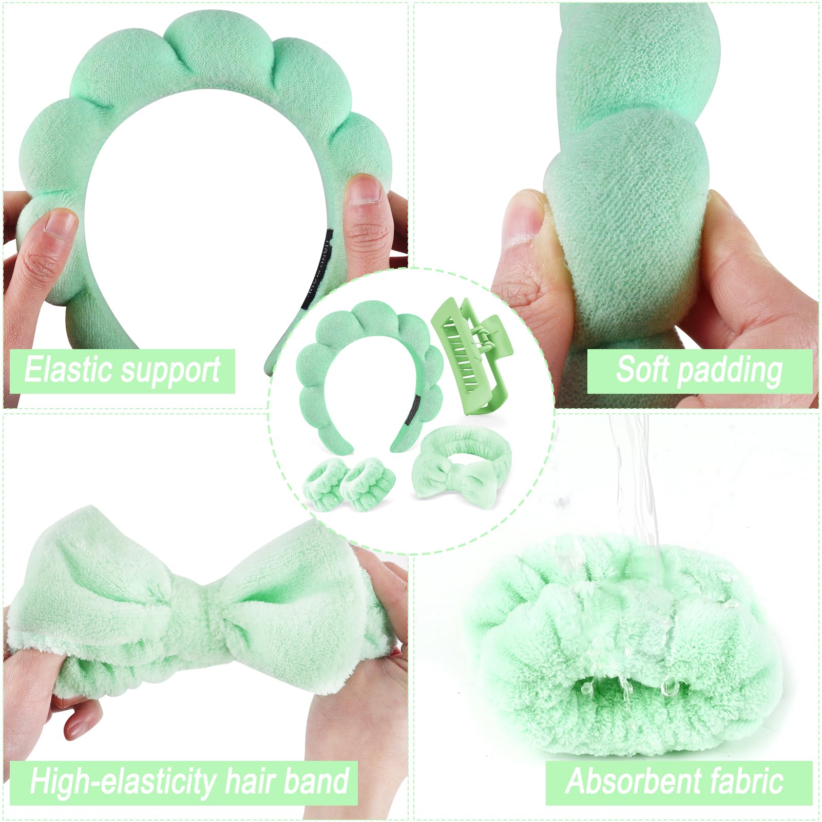 Conjunto de regalo Zkptops de spa para mujer, verde.