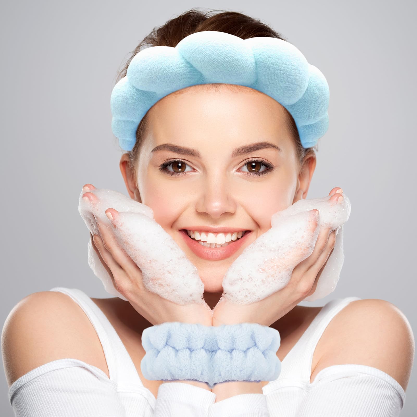 Zkptops muñequera absorbente para muñeca, ideal para secar durante la rutina de cuidado.