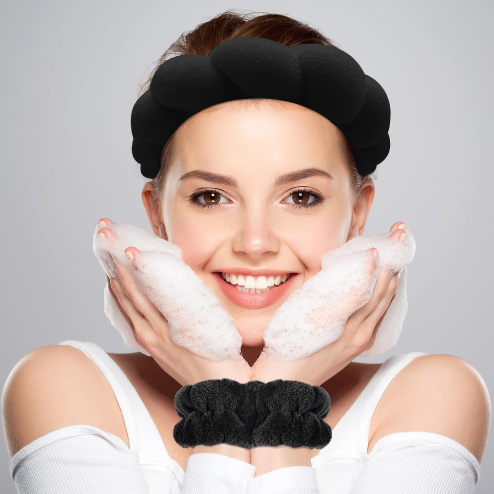 Zkptops pulsera muneca spa sujecion segura y comoda durante el cuidado facial.