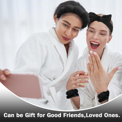 Pulseras Zkptops para lavado facial, elásticas y cómodas para ajustar la muñeca