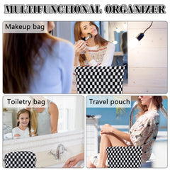 ZLFSRQ bolsa maquillaje viaje cuadros ligero y compacto