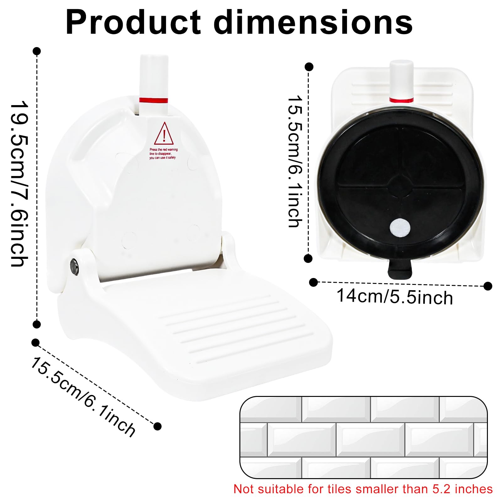 ZMJY Reposapiés de ducha con diseño plegable para viaje y almacenamiento.