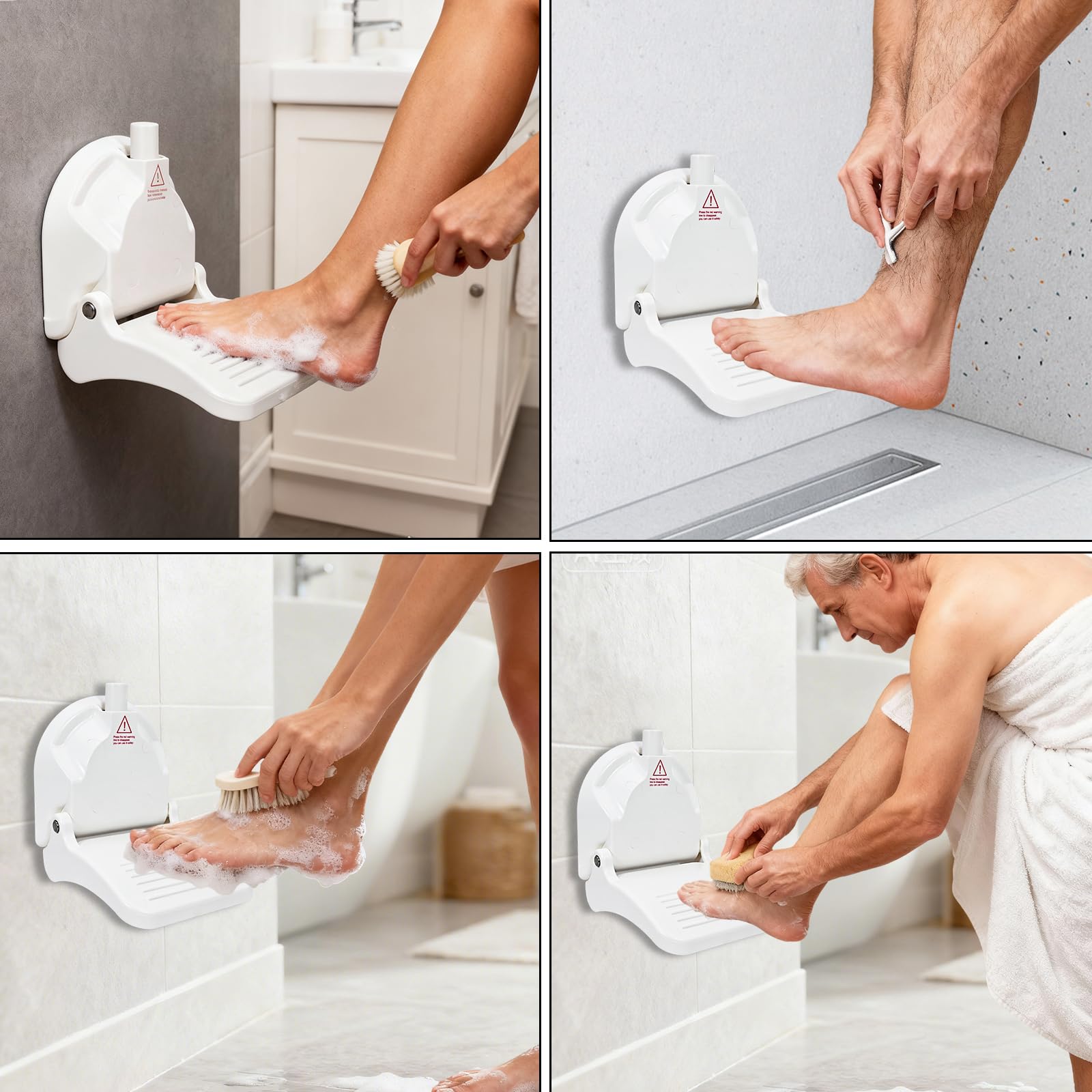 ZMJY Reposapiés versátil para pedicuras o realizar calzado en la ducha.