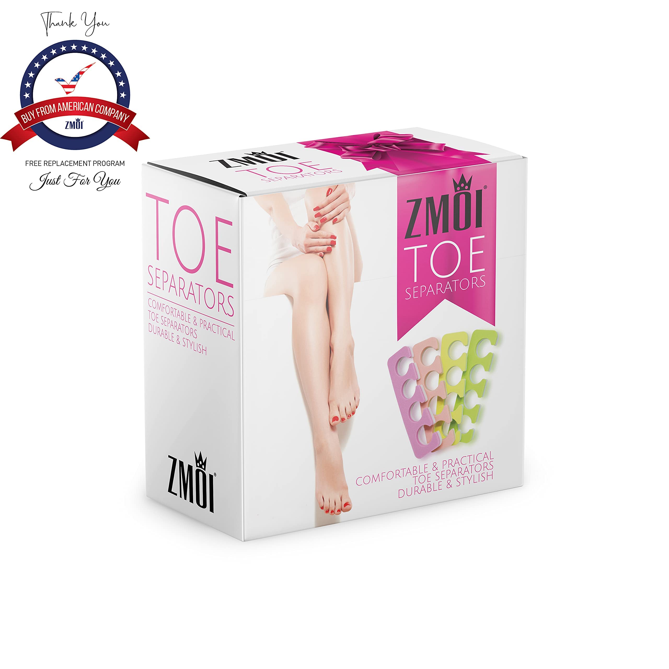 ZMOI separadores de dedos duraderos y reutilizables para pedicura en casa.