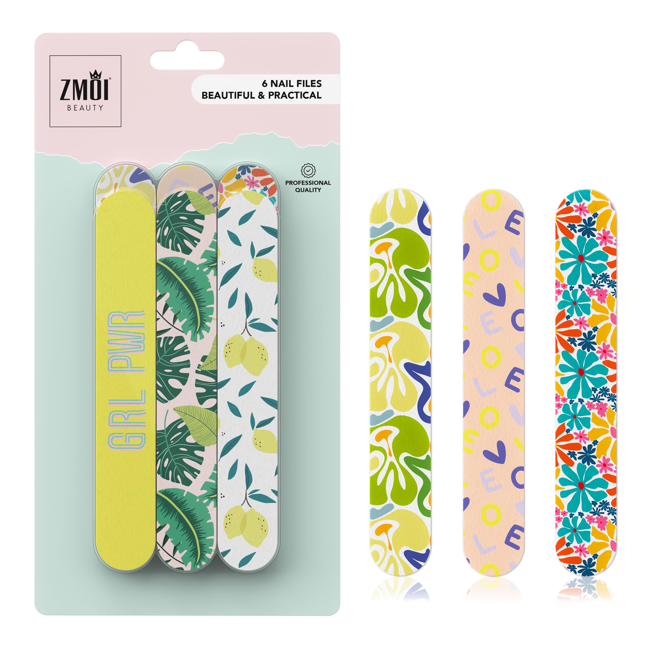 Lima ZMOI de doble cara con grano 150/180 para contornear uñas