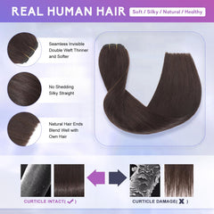 extensiones pelo marrón oscuro znxdjx-e 14 pulgadas con clips