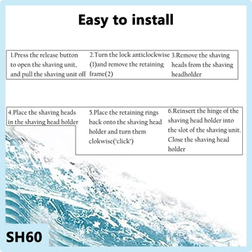 Instrucciones claras de instalación de Zoasod SH60 para reemplazo.