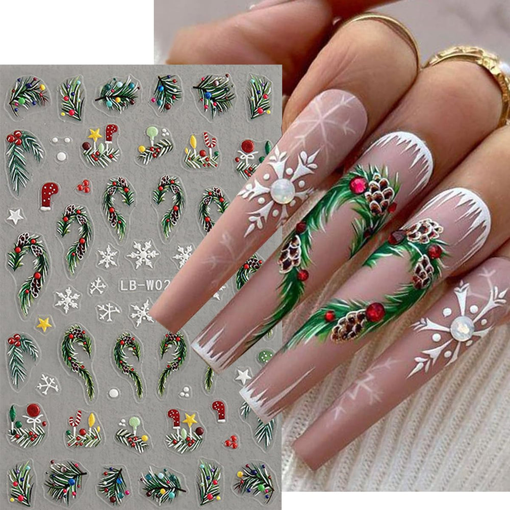 ZOAZJINAZ colección navidad DIY: decoración de uñas para celebraciones.
