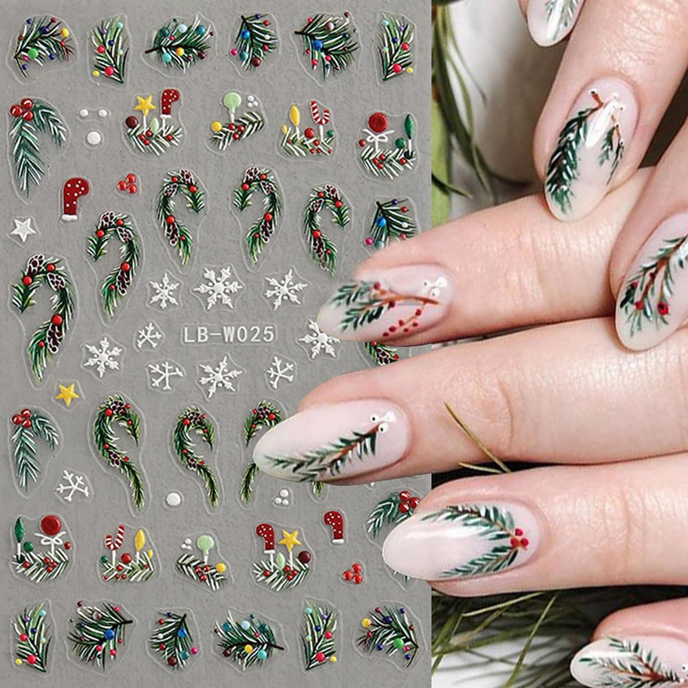 ZOAZJINAZ copos de nieve: acento elegante para uñas de temporada.