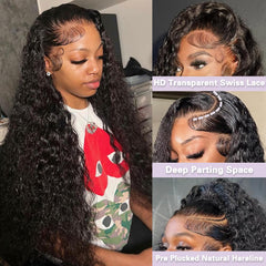 Cabello humano brasileño con onda profunda y encaje 13x4 para fusión suave