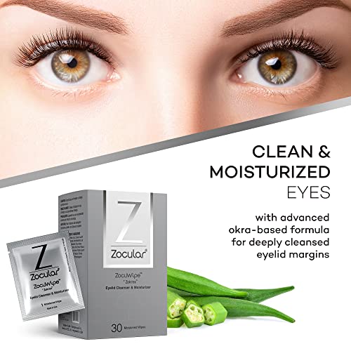 Zocular ZocuWipe: complejo de okra natural, limpia y humecta la zona sensible del párpado.