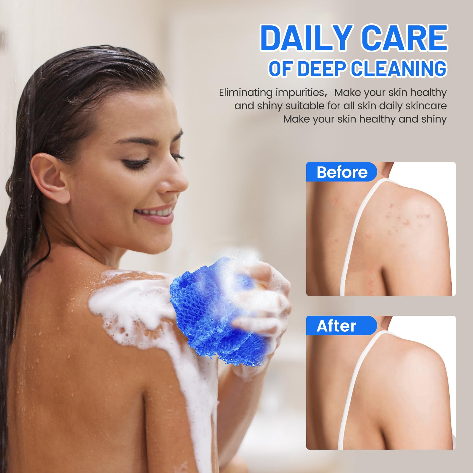 Textura rugosa de la esponja ZOCY para exfoliar sin irritar