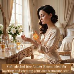 Zoha Amber Bloom: aplicación en puntos de pulso para mayor duración.