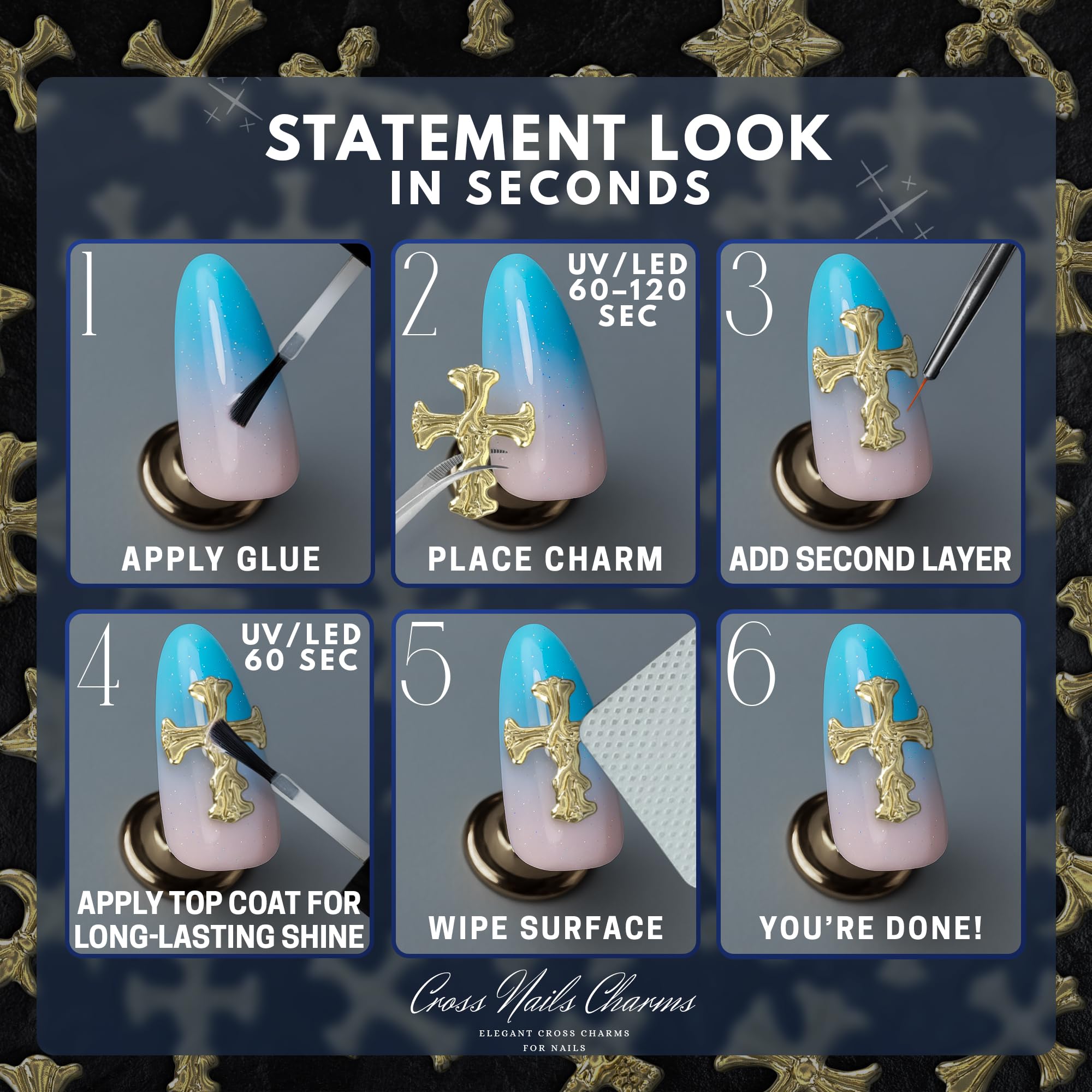 ZOKLU Almacenamiento de charms dorados, mantiene secos y listos.