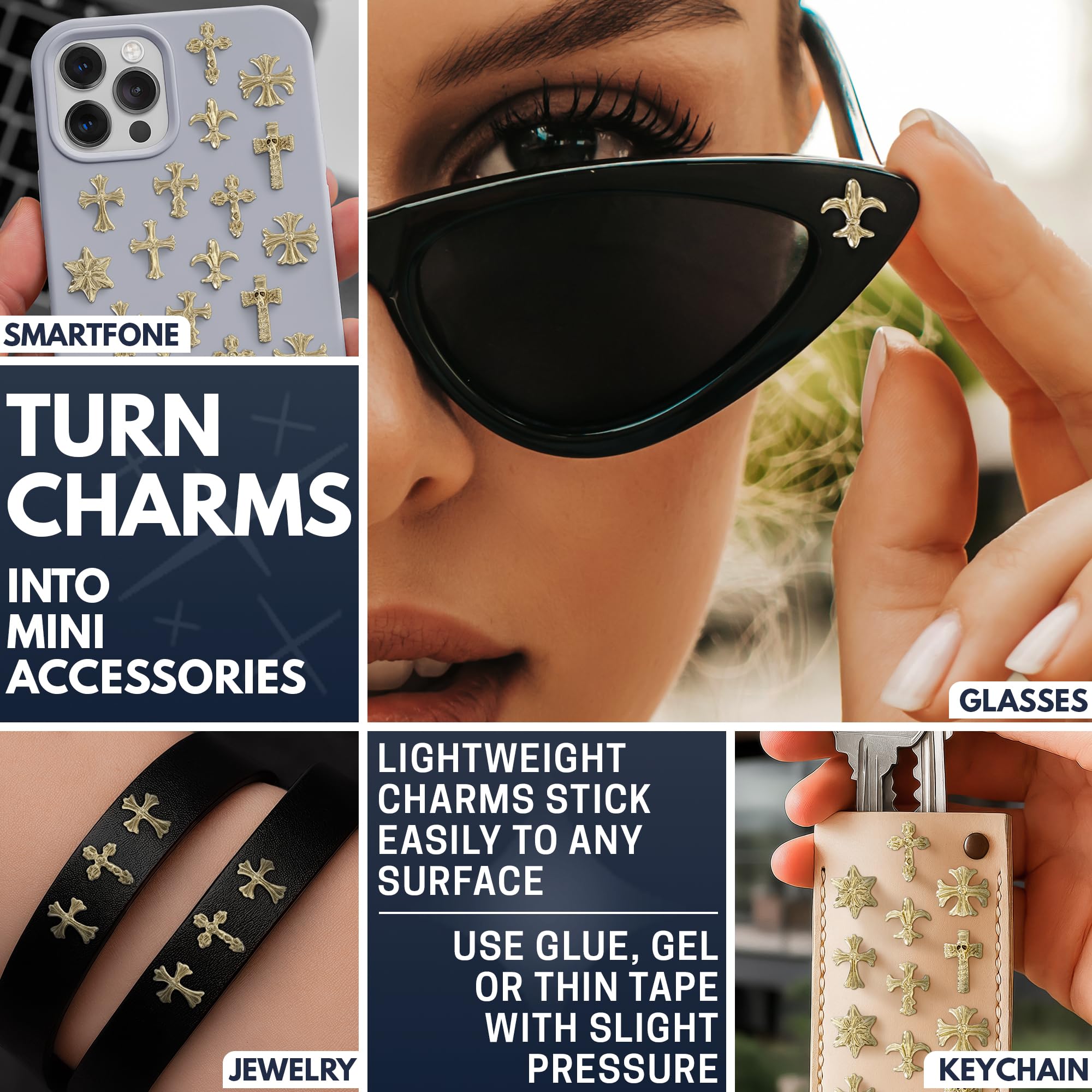 ZOKLU Paquete de 100 charms, opción económica para uñas.