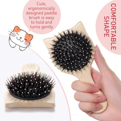 Zollo jabali negro cepillo mojado desenreda sin tirar del cabello.