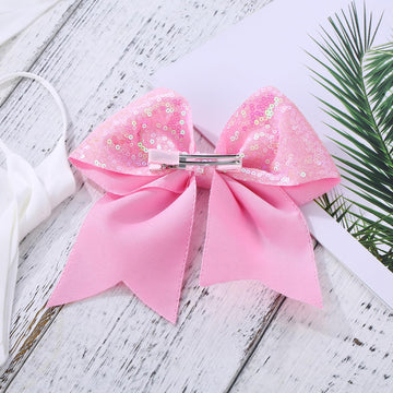 Accesorio de cabello Zolyco en rosa, lazo brillante de 7 pulgadas.