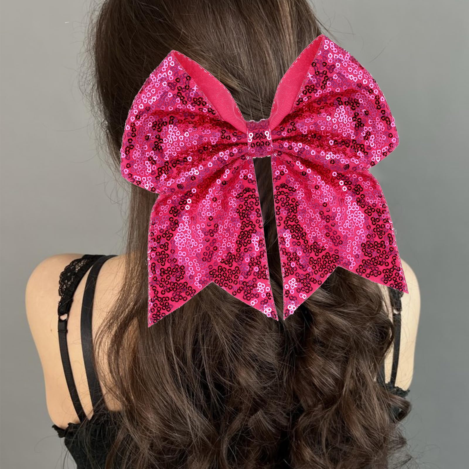 Clip decorativo Zolyco con destellos para peinado rosa