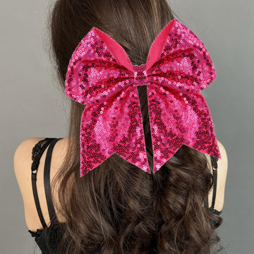 Clip decorativo Zolyco con destellos para peinado rosa