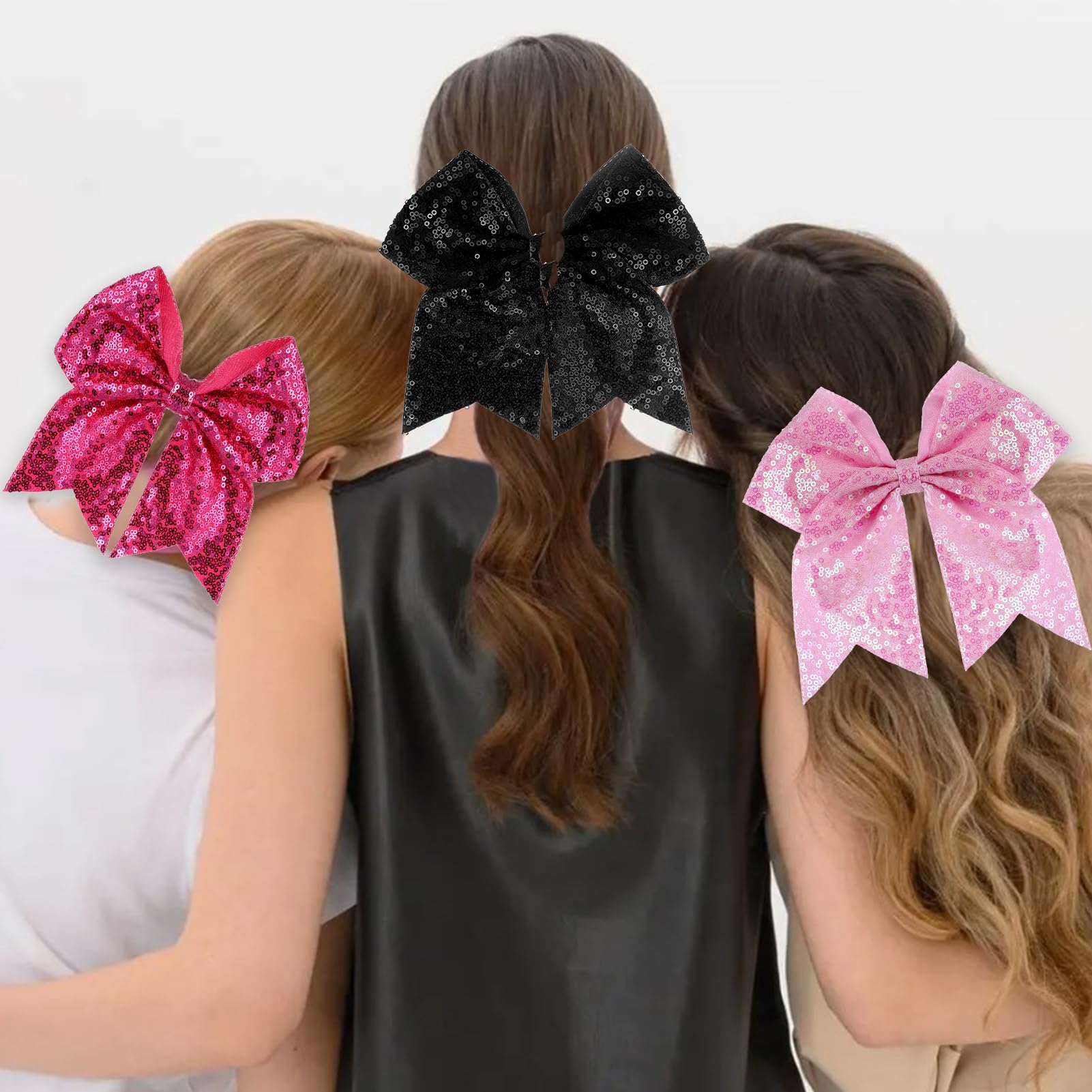 Zolyco lazo negro glitter ofrece brillo elegante para looks diarios y fiestas.