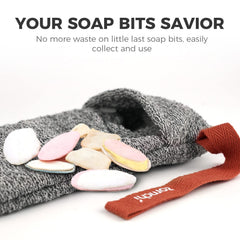 ZOMCHI bolsa exfoliante con lazo, fácil de colgar y secar.