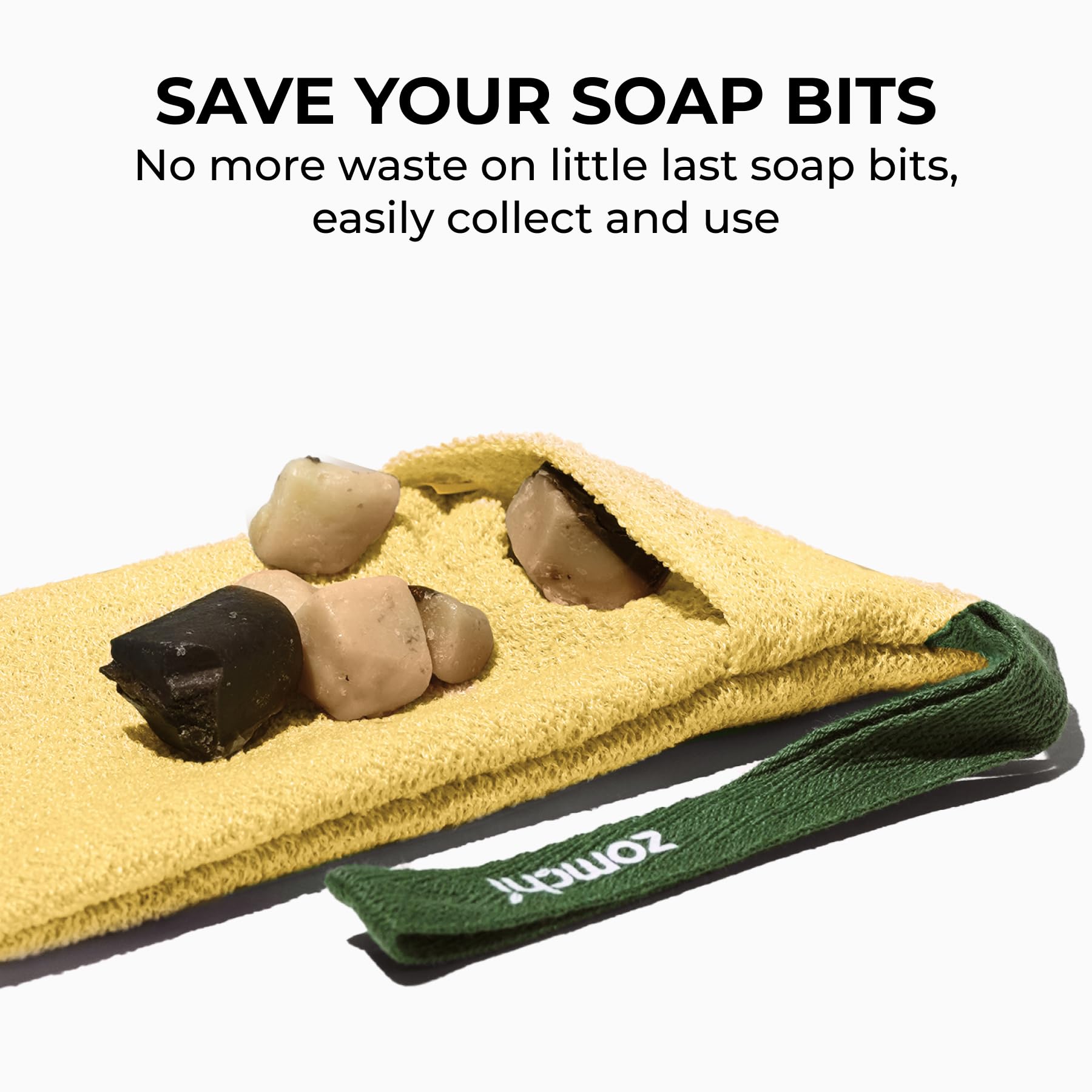 ZOMCHI bolsa exfoliante ahorro de jabón evita desperdicio y desorden.