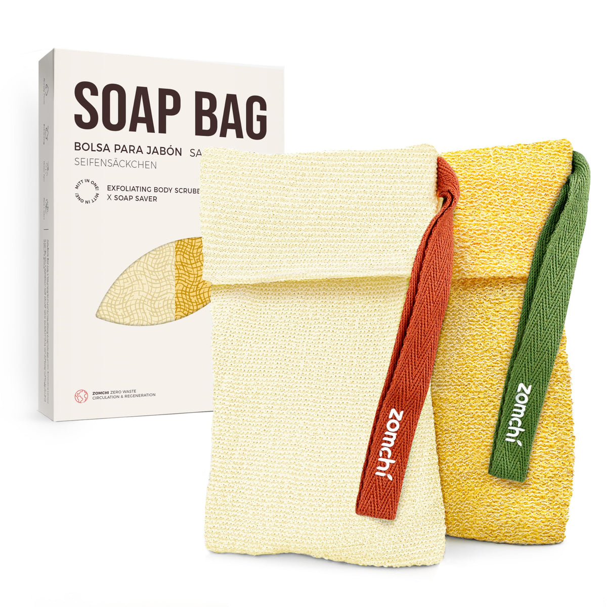 ZOMCHI bolsa exfoliante rugosa para exfoliación intensa del cuerpo.