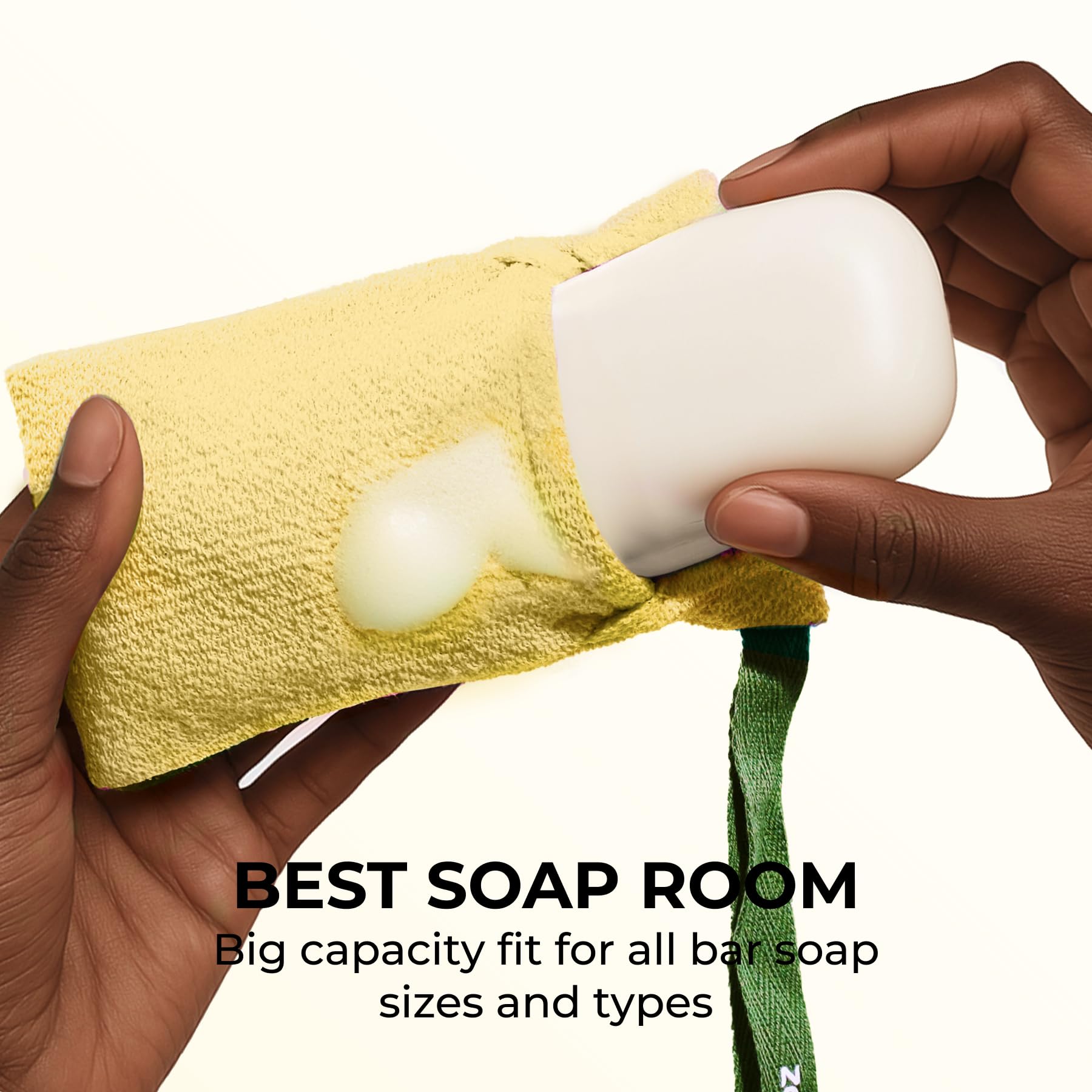 ZOMCHI bolsa exfoliante suave para uso delicado en niños y mujeres.