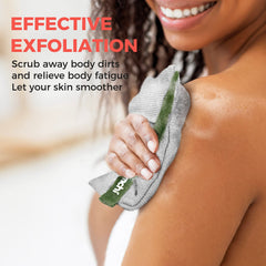 La bolsa exfoliante suave de ZOMCHI genera espuma abundante al uso.