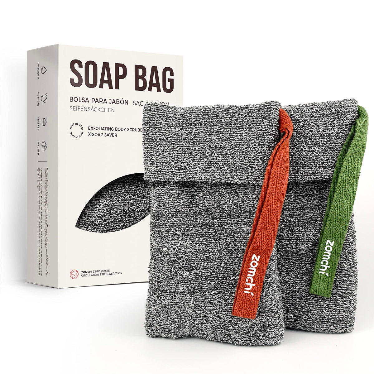 ZOMCHI bolsas exfoliantes para jabón, espuma rápida en la ducha.