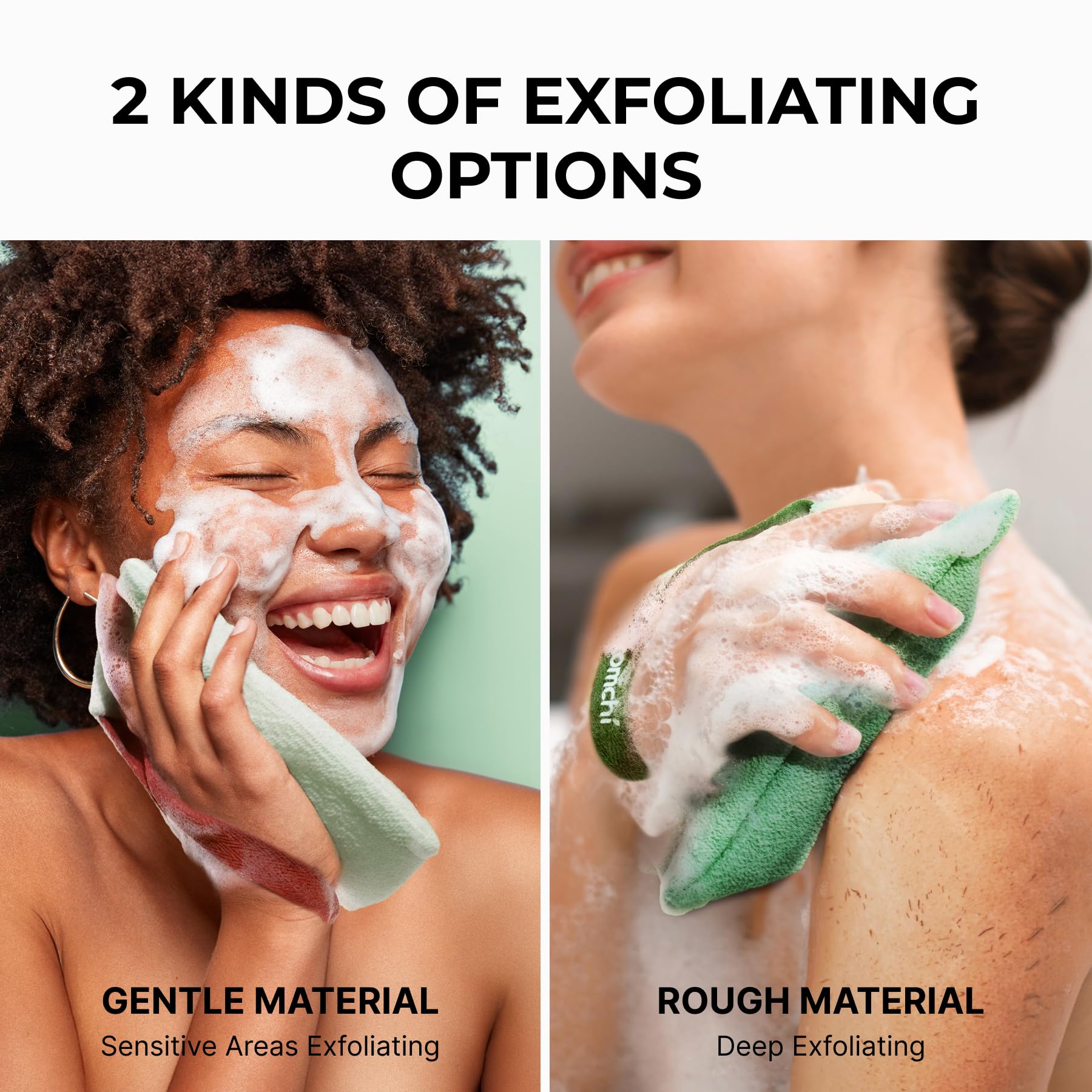 ZOMCHI bolsa exfoliante suave para piel sensible y niños