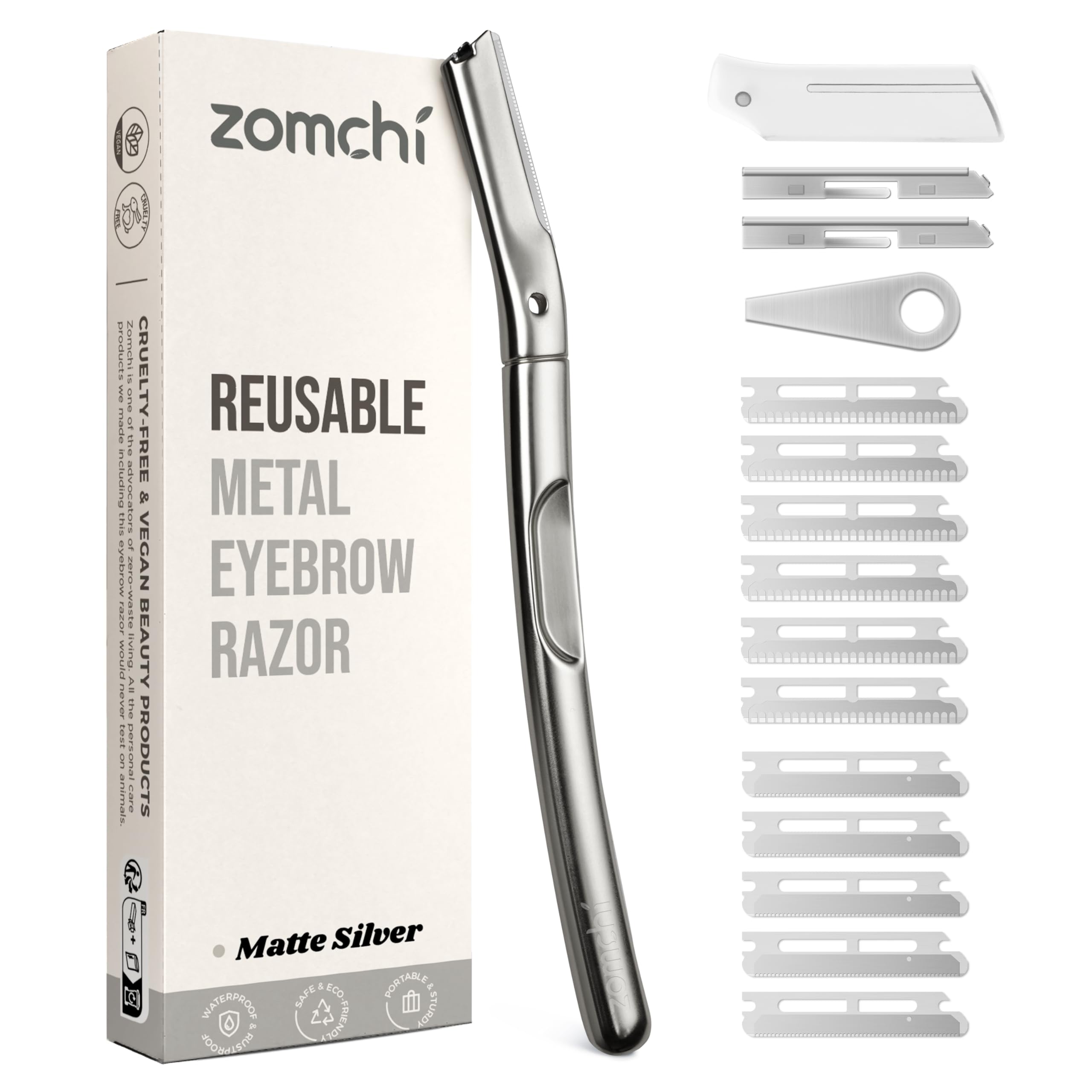 Herramienta ZOMCHI para dermaplaning con 11 cuchillas para exfoliar y suavizar la piel