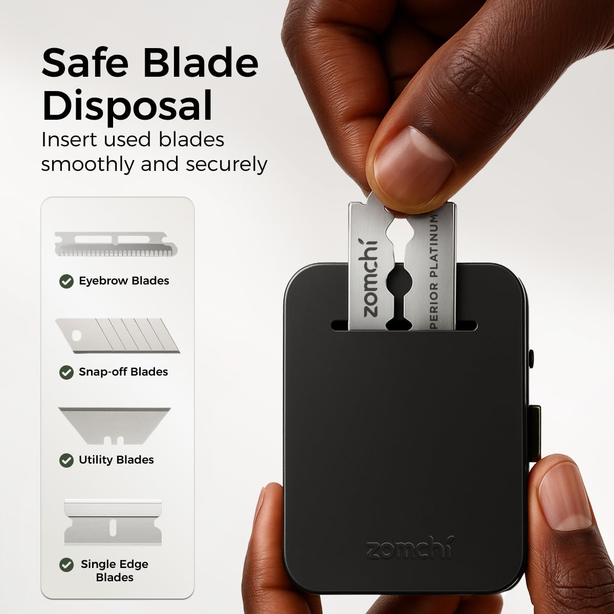 ZOMCHI depósito compacto, ideal para baño pequeño o viajes sin complicaciones.