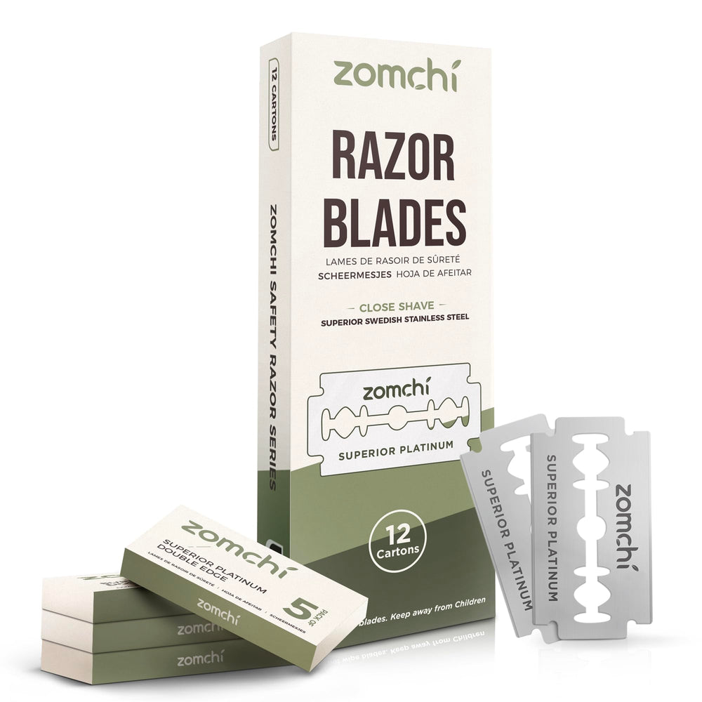 Zomchi hojas doble-afiladas para afeitado suave y preciso.